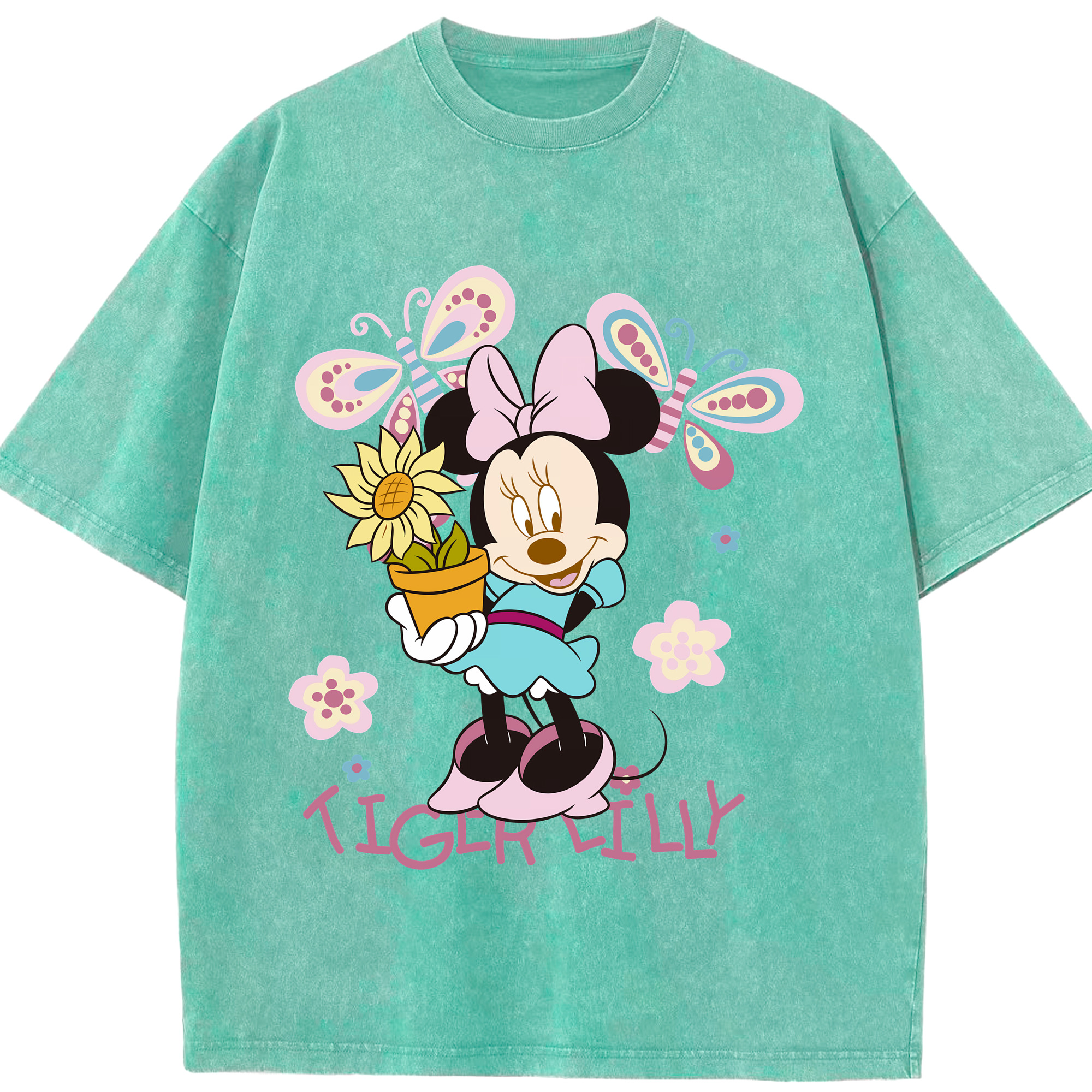（画像用） ミッキーマウス Mickey Mouse 綿100% ヴィンテージ風 半袖Tシャツ（フロントプリント）